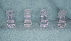 4 Clear Acrylic   Lucite Square Shaped Napkin Rings bud Vases 3 4  X 2 1 4  Vtg