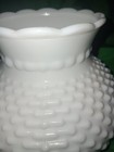 Vintage Country farmhouse Hurricane Hobnail Milk Glass  Lamp Shade Nice Size Vgc