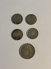 Coin Lot Silver Holed 4x 1937-44 Netherlands 10 Cents 1x 1944 Sixpence