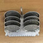 Set Of 8 Vintage Everlast Hand Forged Hammered Aluminum Coasters Dogwood Floral
