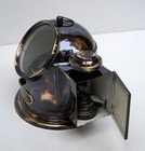 Antique Brass Nautical Gimbal Compass Vintage Ship s Binnacle Oil Lamp Tabletop