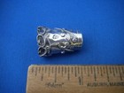 Vintage Mexico Sterling Thimble Body-no Top-applied Flowers   Filigree-iguala