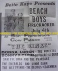The Beach Boys 1965 Ticket Stubs Sonny Cher Kinks Ronettes Brian Wilson Ephemera