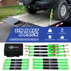 12 Pack Axle Straps Car Trailer Hauler Ratchet Tie Down Strap Kit With Snap Hook