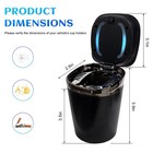 Kauegow Car Ashtray With Lid  Smokeless Detachable Vehicle Cup Holder Ashtray   