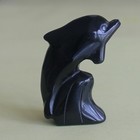 Carved Gemstone Crystal Rose Quartz Opalite Obsidian Dolphin Figurine Statue 