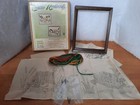Bucilla Creative Needlecraft Crewel Embroidery Kit Boxed Frog And Turtle Vintage