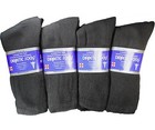 3 6 12 Pairs Mens Circulatory Diabetic Crew Calf Socks Health Cotton Black 9-15