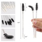Disposable Eyelash Brush And Lip Brush Wand Set 300 Pcs Black