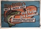 Big Willy s Bait And Tackle Shop Sign Rustic Vtg Decor Fishing Largemouth Bass