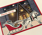 Christmas Greeting Card Kit  lot Of 4  Stampin Up One Horse Open Sleigh