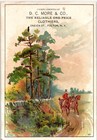 D  C  More   Co Clothiers Fulton Ny The Hunt Victorian Trade Card