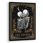 Xwelldan Tarot Kissing Skeleton The Lovers Halloween Wall Art 14l  X 11w 