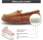 Mens Moccasin Slippers Indoor Outdoor House Slippers Warm Plush Fuzzy Memory    