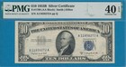  10  1953-b Blue Seal Silver Certificate Pmg Xf40epq