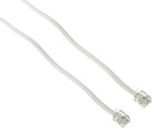 30 Feet Modular Phone telephone Wire Line Flat Cord cable  Rj11 6p4c  White