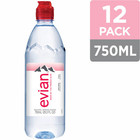 Natural Spring Water  750 Ml  25 36 Fluid Ounce  Water Bottle With Sports Cap   
