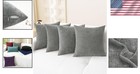 Chenille Throw Pillow Covers For Sofa Bed 4 Pcs