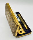 Antique King Gillette Pocket Edition Ornate Brass Safety Razor Set In Case 1905