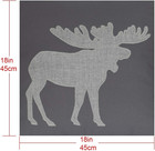 Moose Pillow Covers Decorative Cotton Linen Embroidered Cushions Covers 18x18 In