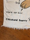Rare Vintage Richard Scarry Wall Hanging Towel Huckle Cat 50s 60s New York Made