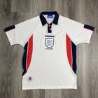 Rare Vintage Umbro England 1997 98 Home Football Soccer White Jersey Men   s L