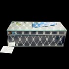 Bella Lux Lidded Bathroom Bling Vanity Storage Mirrored Rhinestones Organizer