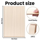 Diydec 24 Pack Basswood Sheets 4 X 6 X 1 16 Inch 4 X 6 X Inch  Burlywood