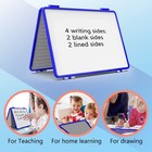 Magnetic Small Dry Erase White Board  4 Writing Sides Desktop Whiteboard Small W
