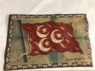 Vtg Tobacco Premium Felt Flannel Flag Rug Egypt 8  Cigar Box Early 1900s 3 Moons