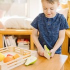 Melissa   Doug Cutting Fruit Set - Wooden Play Food Kitchen Accessory