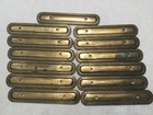 Vintage Cabinet Backplates For Pulls Lot Of 13 Mcm Mid Century Modern Brass
