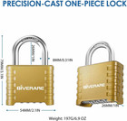 Heavy Duty Combination Lock 4 Digit Metal Alloy Weatherproof Secure Outdoor Gate