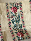 Vintage French Floral Interior Cotton Linen Fabric  red Rose Green Lavender Blue