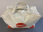 Vintage Continental Airlines Vinyl Travel Tote Bag 70s 80s Airline Carry On Rare