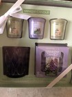Yankee Candle Lilac Blossoms Sage Citrus Votive Tealight Holder Gift Set New 