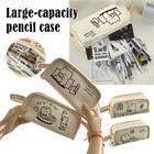 Large Capacity Cute Pencil Case Zipper School Stationery Organizer Pen Pouch Bag