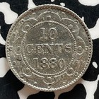 1880 Newfoundland 10 Cents Lot jm9266 Silver  Nice Detail  Old Cleaning