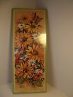 Vintage Mcm Decorator Wall Plaque Flowers Floral Wall Decor Cottage Signed Art