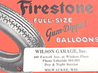 1930s Firestone Tires Balloons 6  Inch Ink Blotter Wilson Garage Milwaukee Wis 