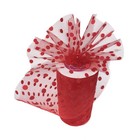 Red Polka Dot Tulle Decor - 6  X 25 Yards  4th Of July  America 250 Anniversary