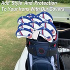 10 Pcs Golf Iron Club Head Covers Wedge Iron Protective Head Cover