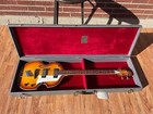 Vintage Domino Violin Beatle Short Scale Bass Sunburst Mij W  Ohsc