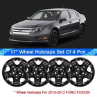 4 Pack Hubcaps For 2010-2012 Ford Fusion Wheel Covers Glossy Black  17inch