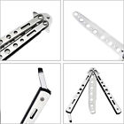 Butterfly Trainer Knife Practice Balisong Dull Training Tool Metal Black Silver