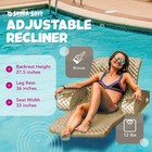 Trc Recreation Super Soft Adjustable Swimming Pool Lounge Recliner Float  Bronze