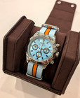 S Mod Chronograph Custom   Blue Dial   Tachymeter   Gr Style   Vk63