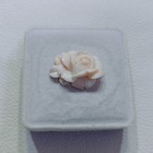 Natural Japanese White Coral Flower Carving Hand Carved Gemstone Jewelry Making