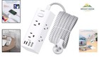 Surge Protector Power Strip With 6 Ac Outlets And Usb C Fast Charging Ports
