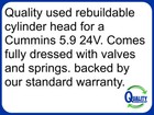 5361587 Rebuildable Cylinder Head Cummins 5 9 24v Engine - 3991773  3943893
